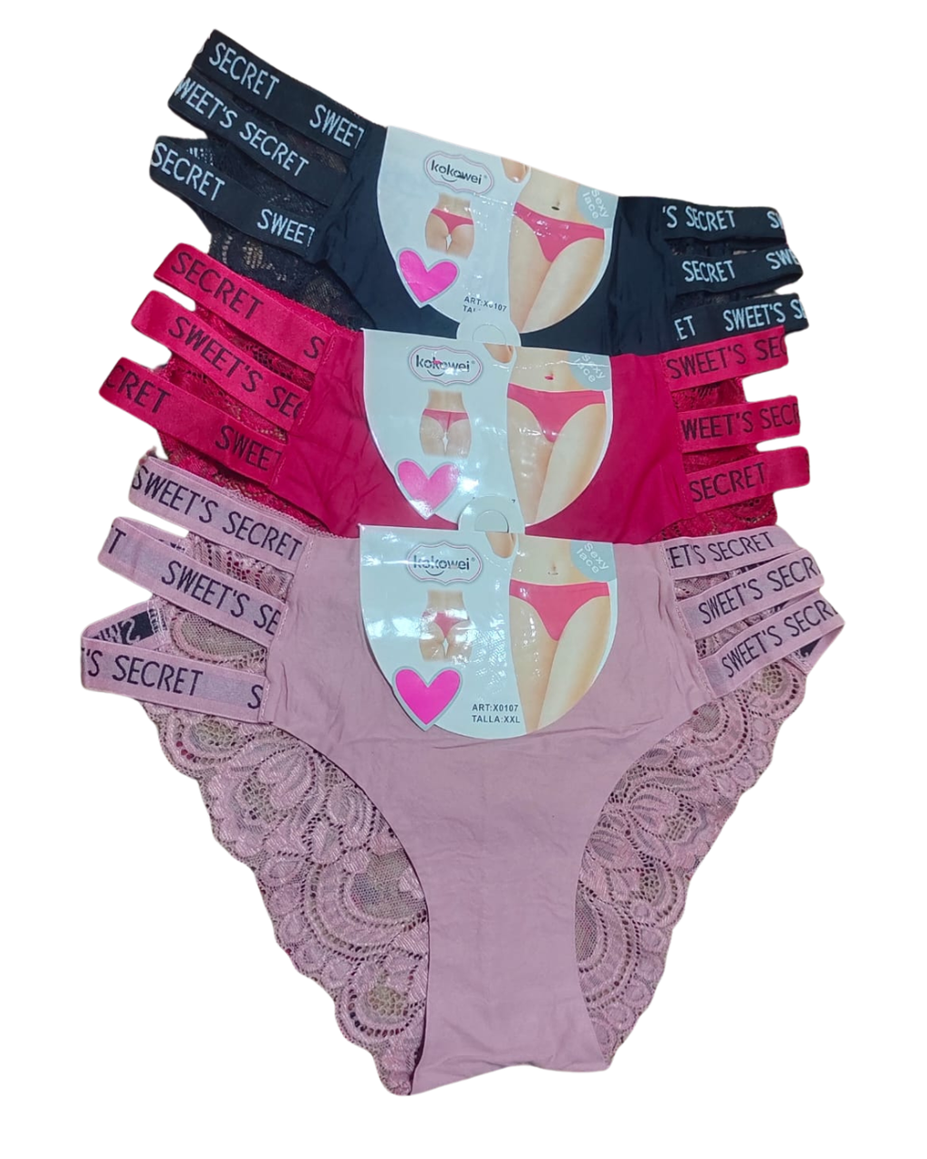 Pack of 3 Fancy Lace Panties