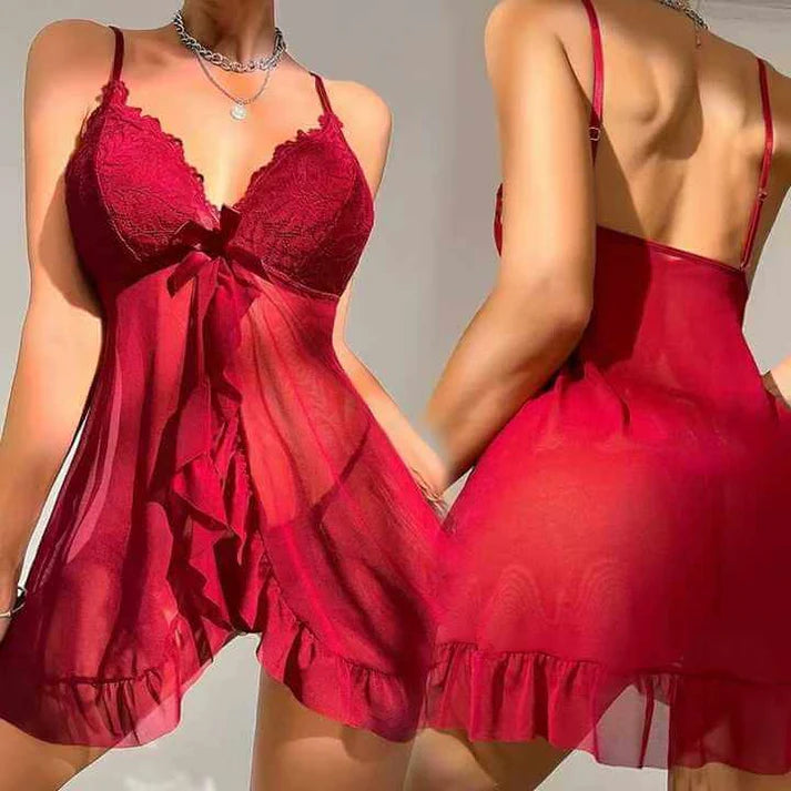 Front Frill Sexy Nighty